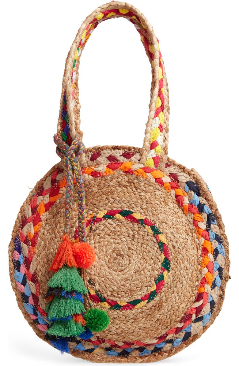 Steve Madden Balzie Woven Circle Tote, Main, color,