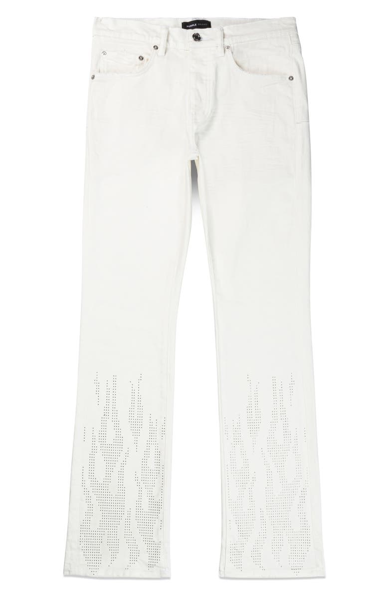 PURPLE BRAND Flamed Flare Jeans, Alternate, color,