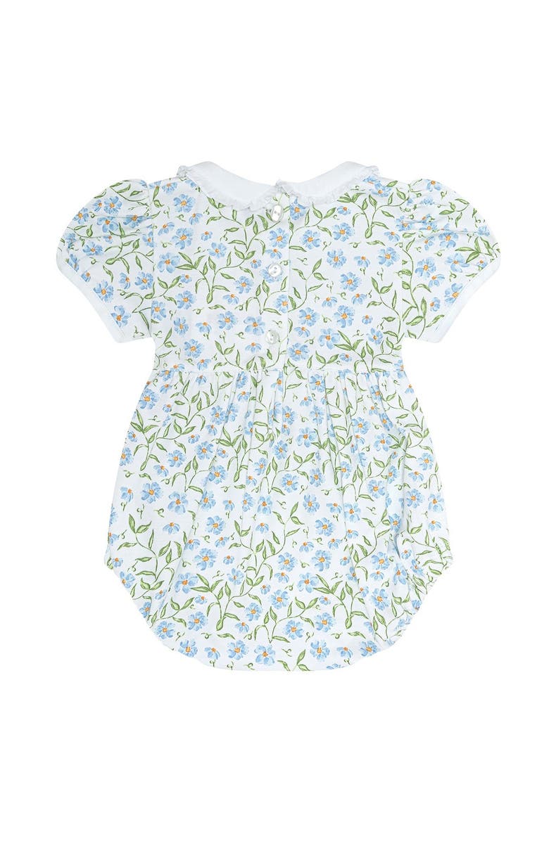 Nellapima Blue Vines Print Smocked Bubble - Baby, Alternate, color, Blue