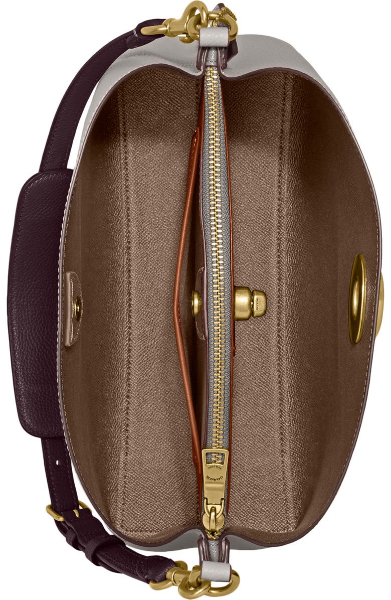 COACH Willow Colorblock Pebble Leather Shoulder Bag, Alternate, color,