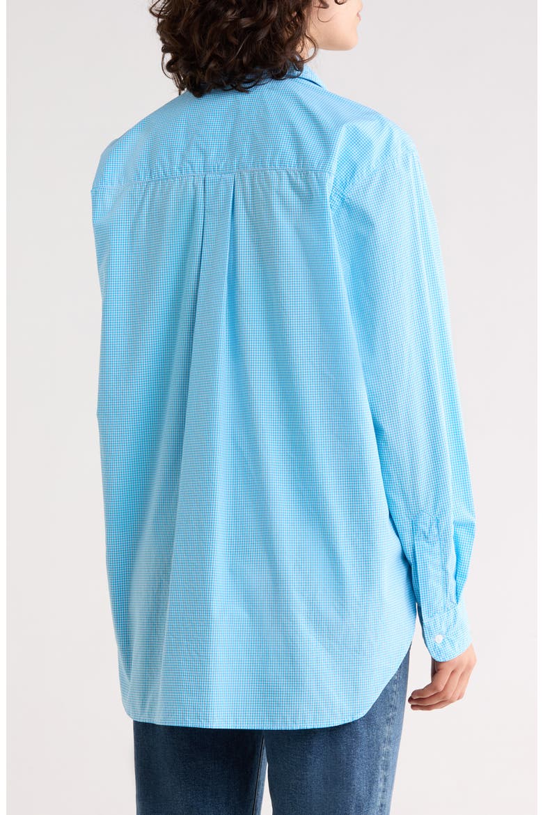 Relaxed Fit Button-Up Shirt, Alternate, color, GINGHAM BLUE