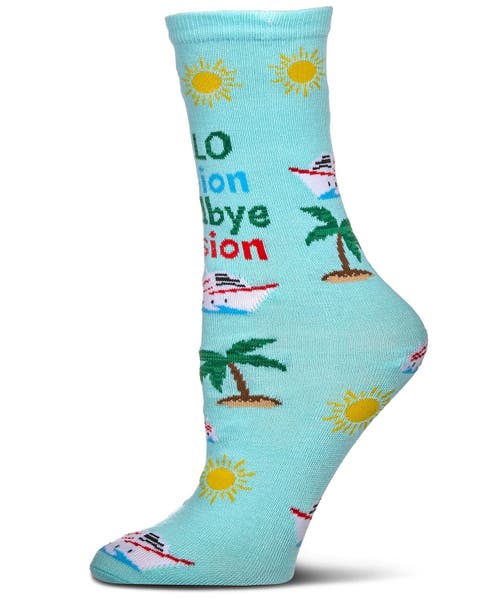 Big Kid's Goodbye Tension Hello Pension Greeting Card Crew Socks