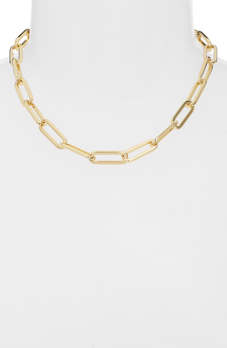 Melinda Maria Carrie Chain Link Necklace, Alternate, color, Gold