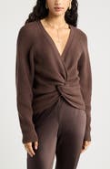 Open Edit Softluxe Twist Reversible Sweater