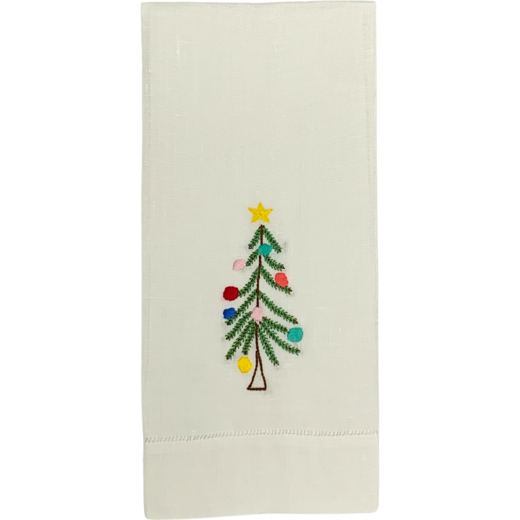 Maison d'Haiti Rustic Christmas Tree Tea Towels in Green  product