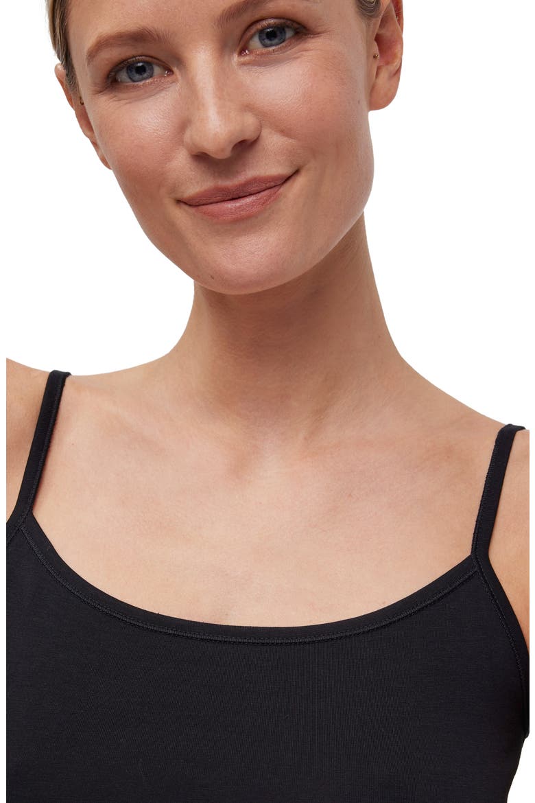 Daily Comfort 2-Pack Stretch Cotton Camisoles, Alternate, color, BLACK