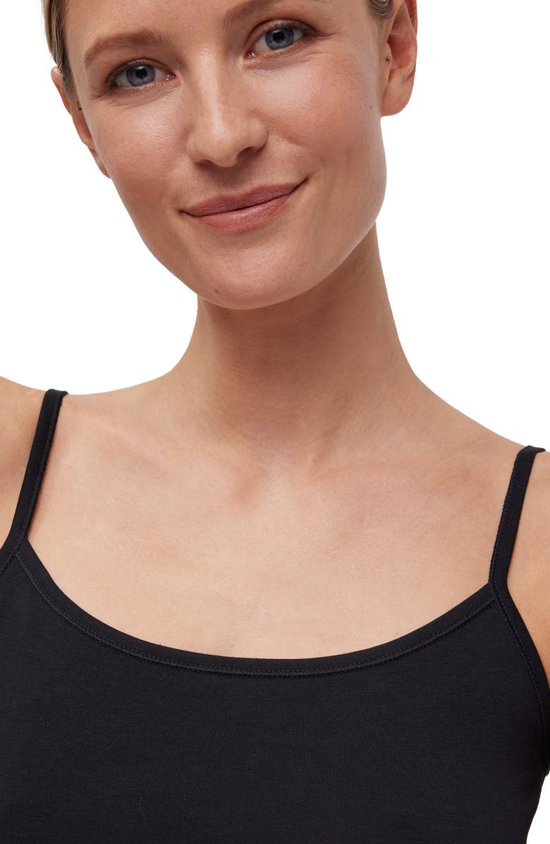 Falke Daily Comfort 2-Pack Stretch Cotton Camisoles, Alternate, color, Black