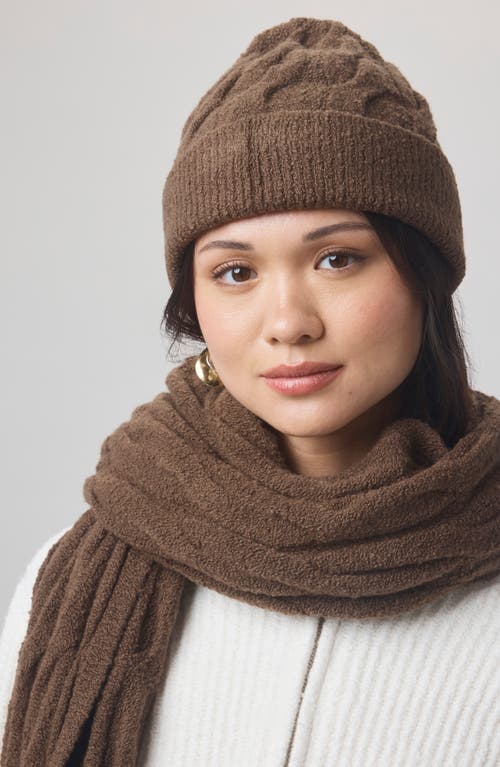 Splendid X @cellajaneblog Cable Beanie In Brown