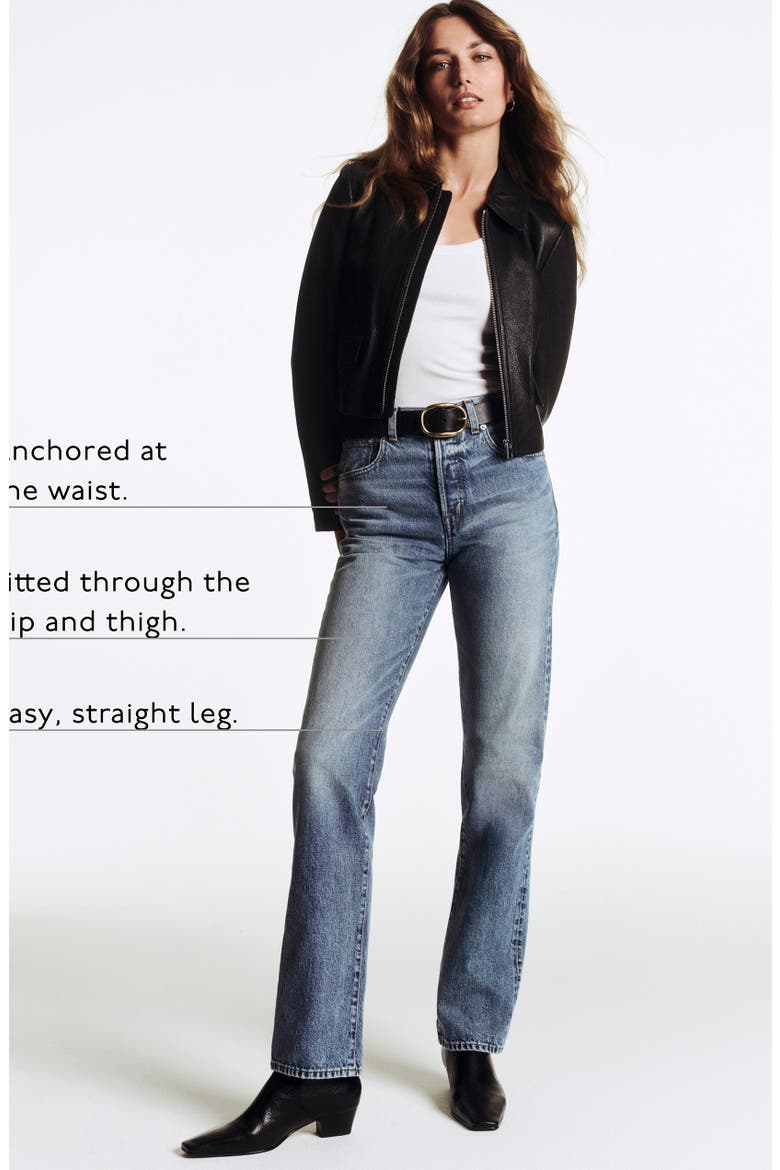 Curvy Longline Straight Leg Jeans, Alternate, color, GREENDALE WASH