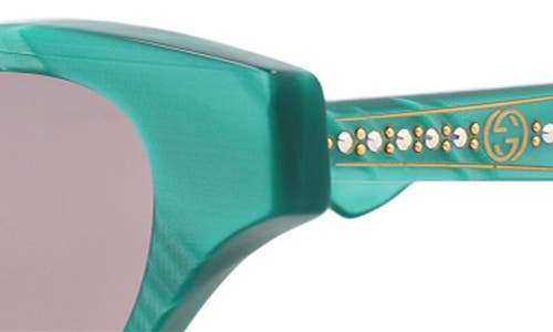 Gucci 51mm Cat Eye Sunglasses In Green
