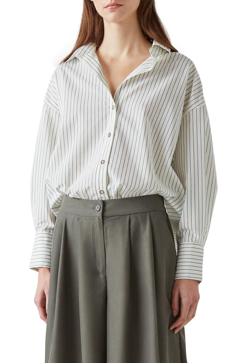 Bextor Stripe Shirt, Main, color, CREAM