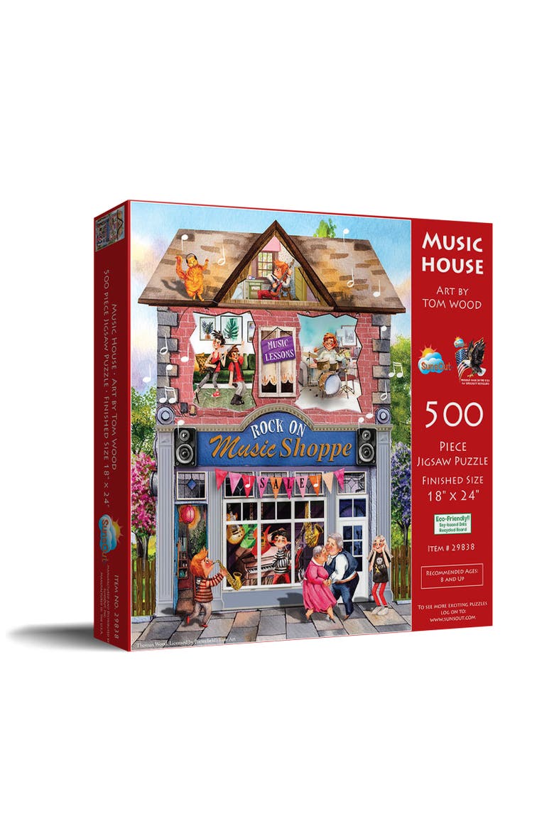 Music House 500 piece Jigsaw Puzzle for Adults, Main, color, Multicolor