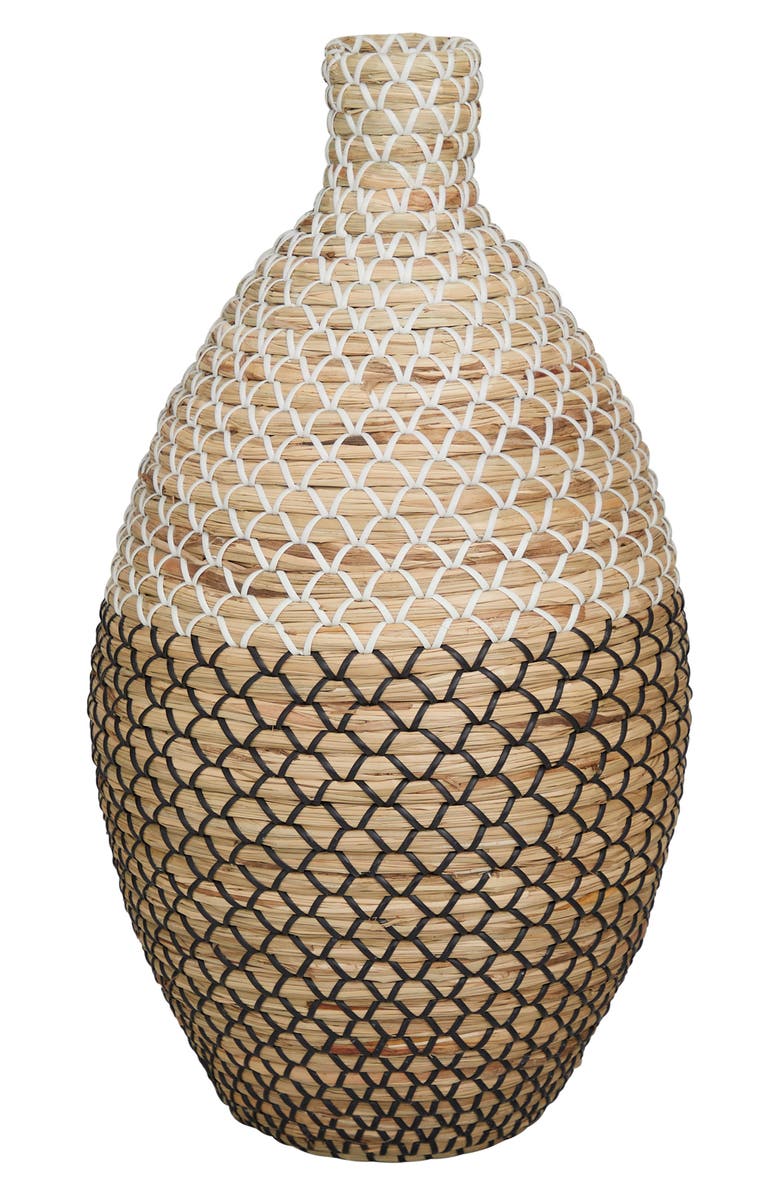GINGER BIRCH STUDIO Brown Seagrass Tall Woven Floor Vase, Main, color, 