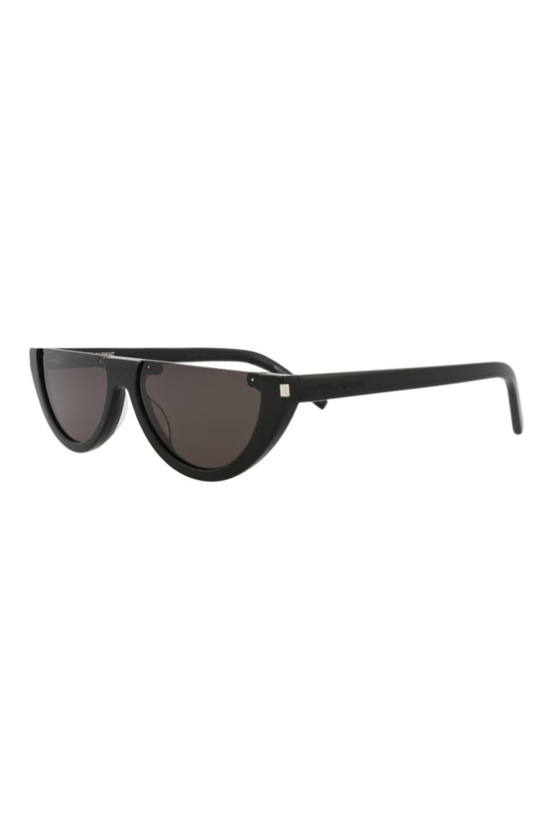58mm Cat Eye Sunglasses, Alternate, color, BLACK BLACK BLACK