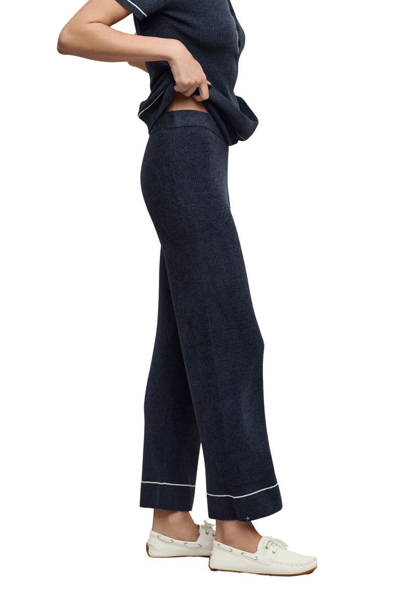 CozyChic® Ultra Lite® Contrast Stripe Rib Ankle Pants, Alternate, color, INDIGO-PEARL