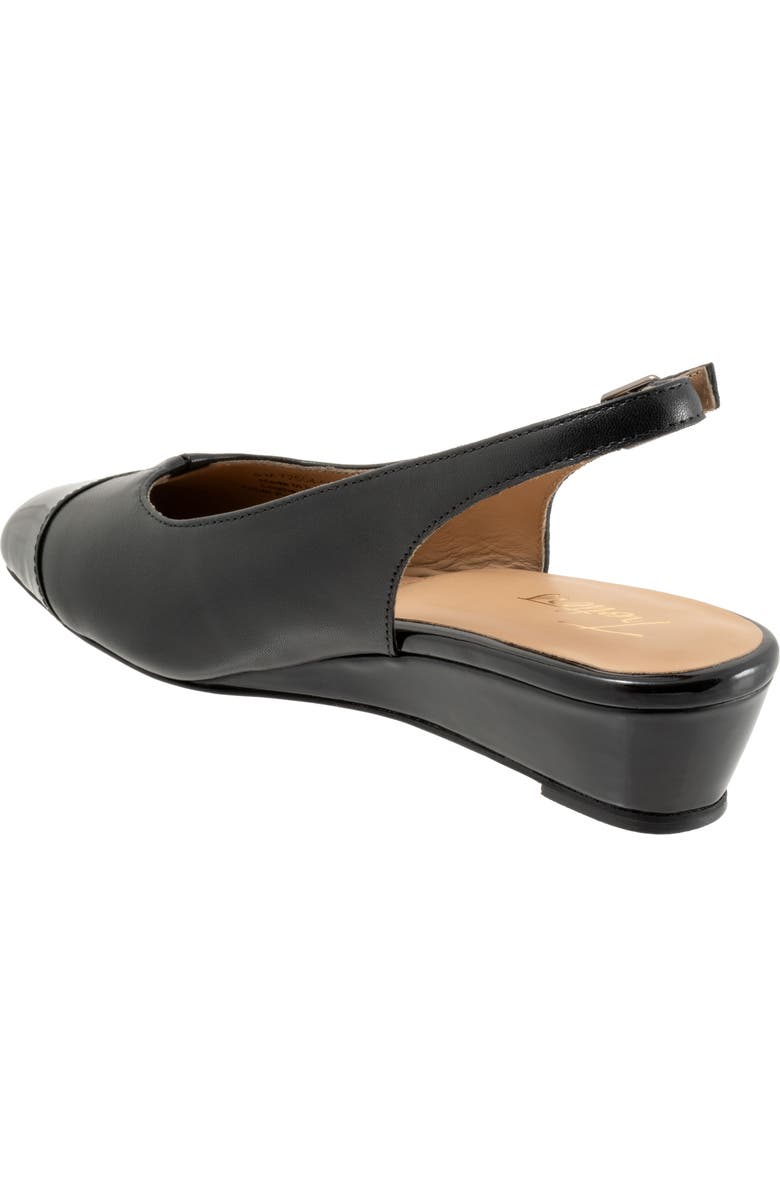 Trotters Dea Slingback Cap Toe Wedge Pump, Alternate, color, Black