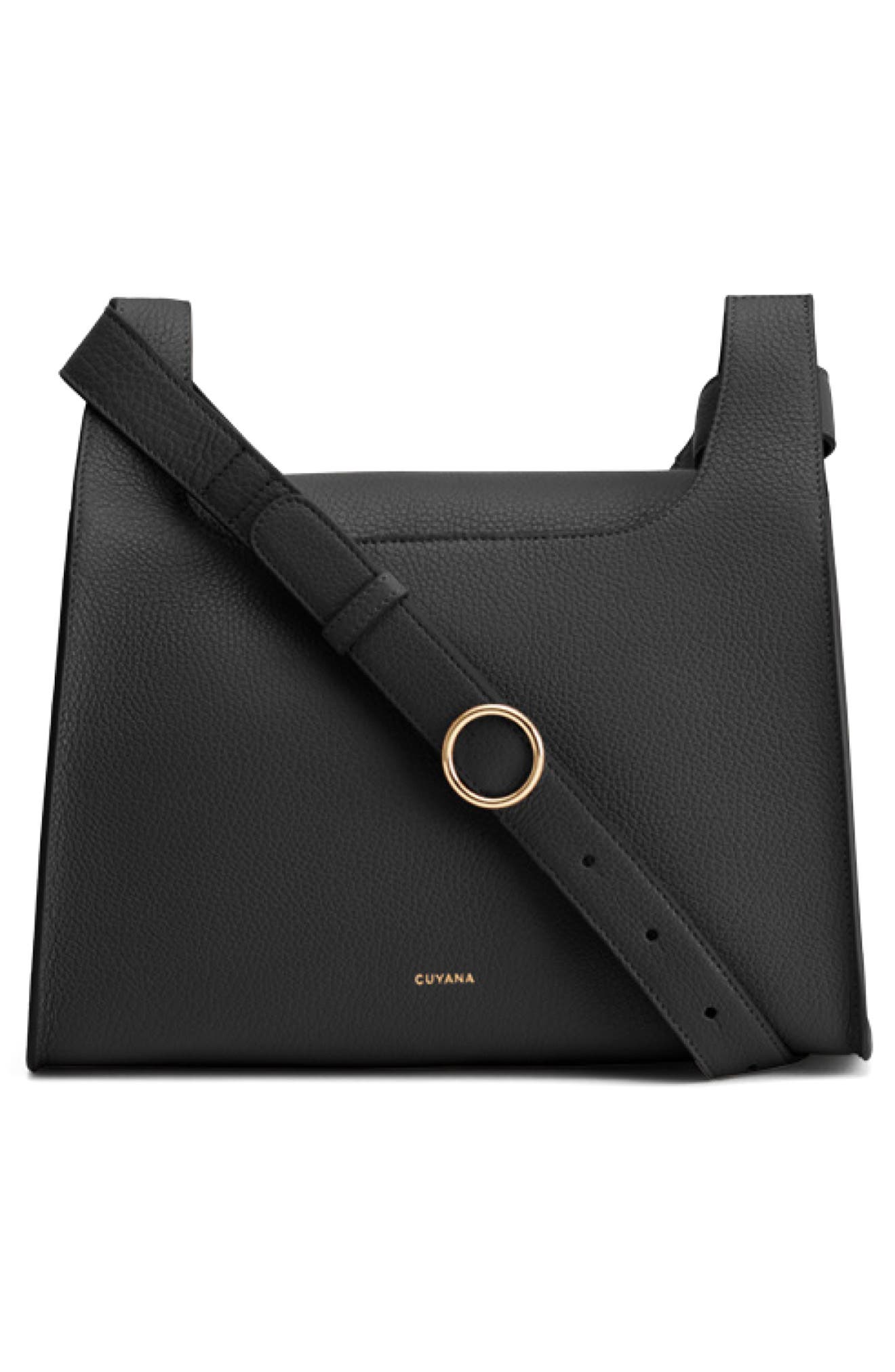 Cuyana Double Loop Leather Crossbody Bag, Alternate, color, 