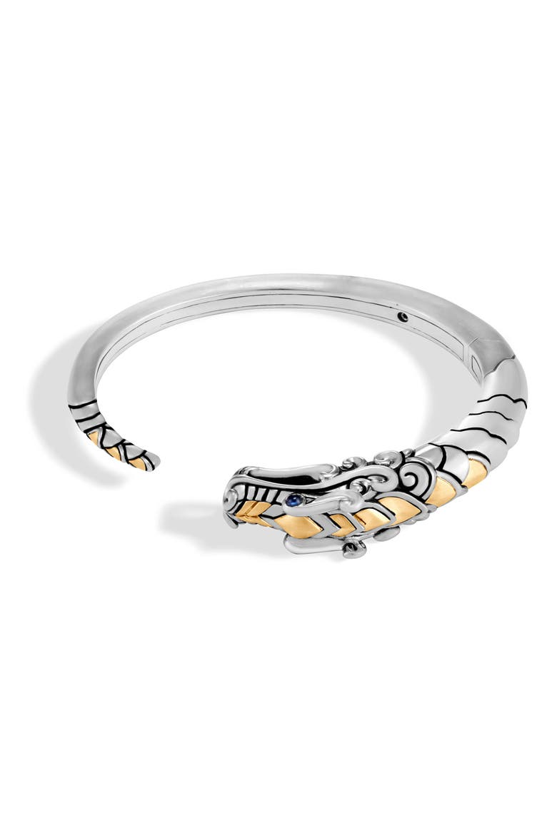 Legends Naga Small Kick Cuff, Alternate, color, SILVER/ BLACK/ BLUE SAPPHIRE