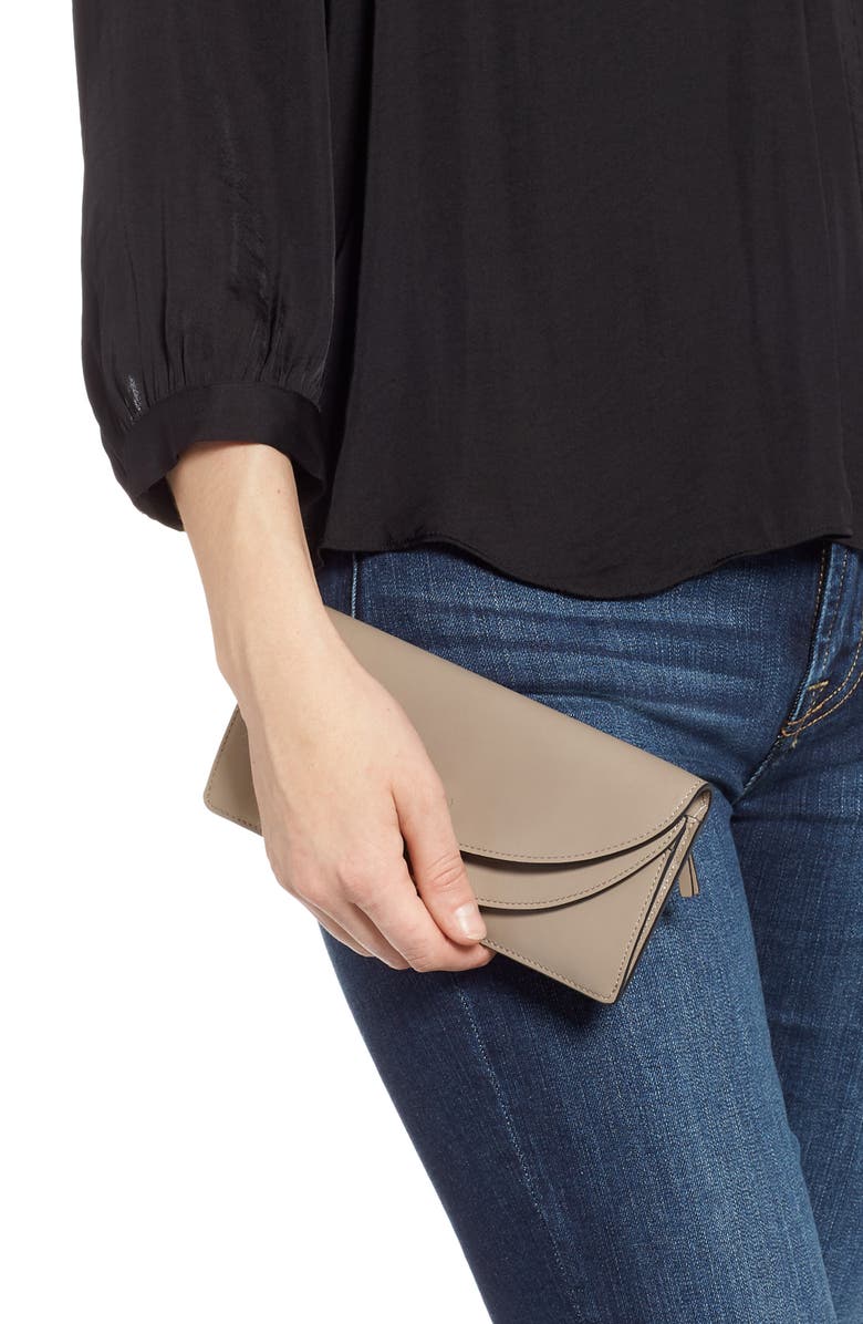 Chloé Georgia Slim Continental Leather Wallet, Alternate, color, 