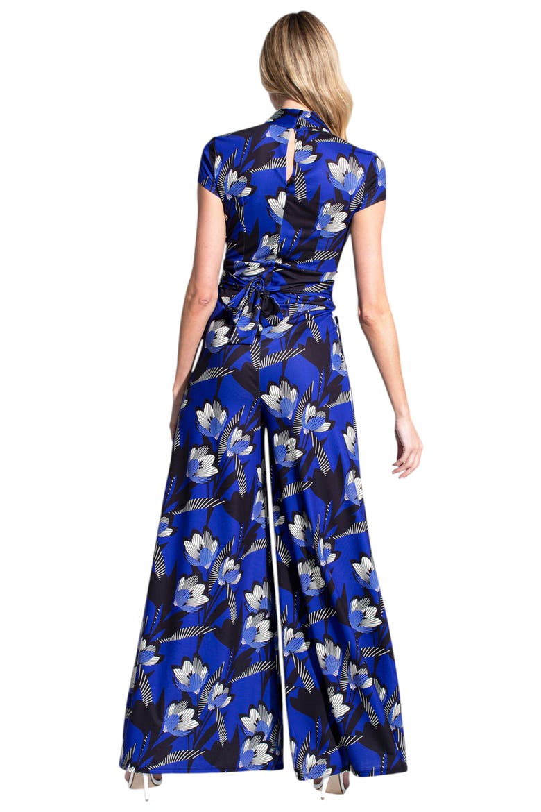 Faux-Wrap Wide Leg Jumpsuit, Alternate, color, Spring Blossom