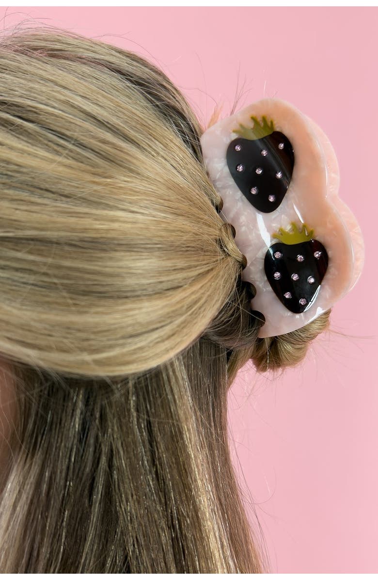 Centinelle Strawberries Hair Claw, Alternate, color, Blush