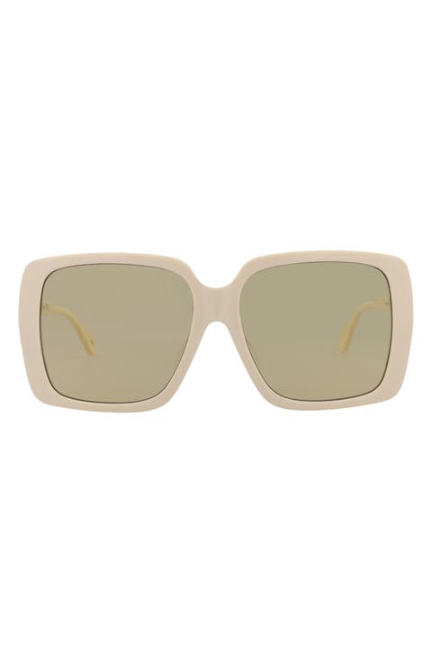 58mm Square Sunglasses