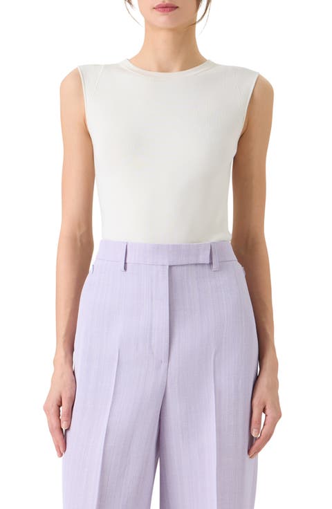Sleeveless Silk Sweater