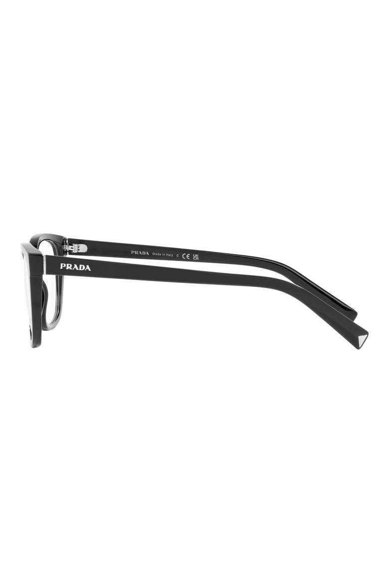 57mm Rectangular Optical Glasses, Alternate, color, BLACK