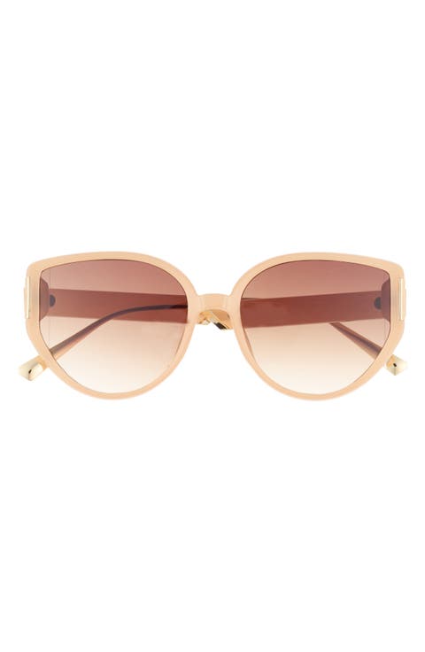 55mm Gradient Cat Eye Sunglasses