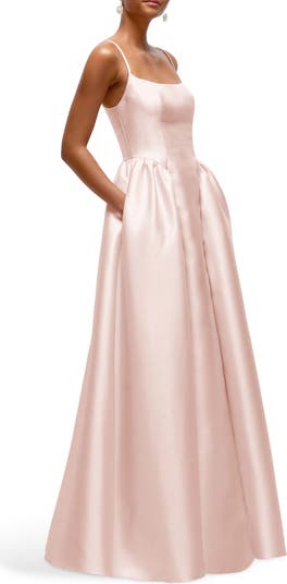 Sleeveless Satin Gown