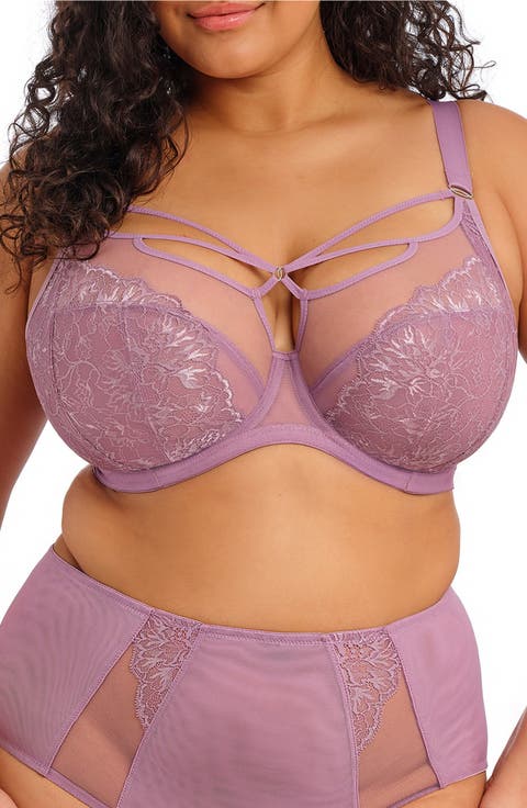 Brianna Underwire Strappy Plunge Bra (Plus Size)