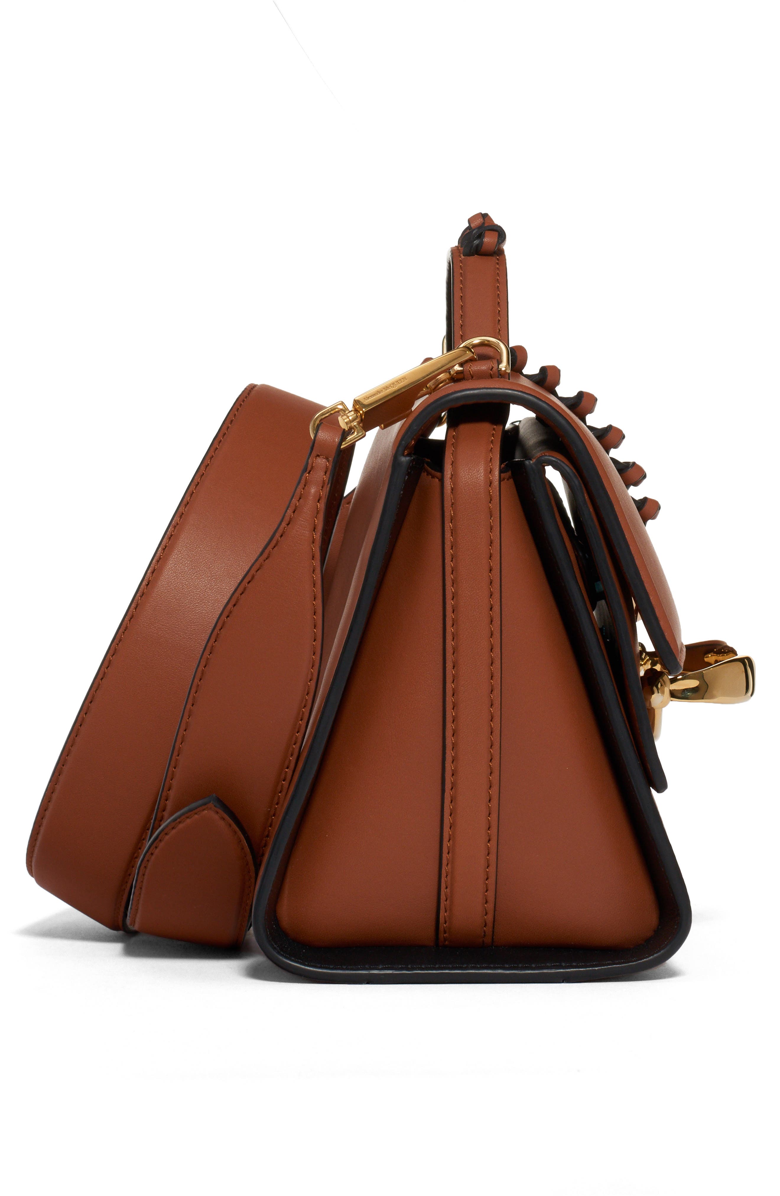 McQueen Alexander McQueen The Story Leather Top Handle Bag, Alternate, color, 