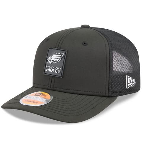 Men's New Era Black Philadelphia Eagles 2025 Sideline  9SEVENTY Trucker Adjustable Hat