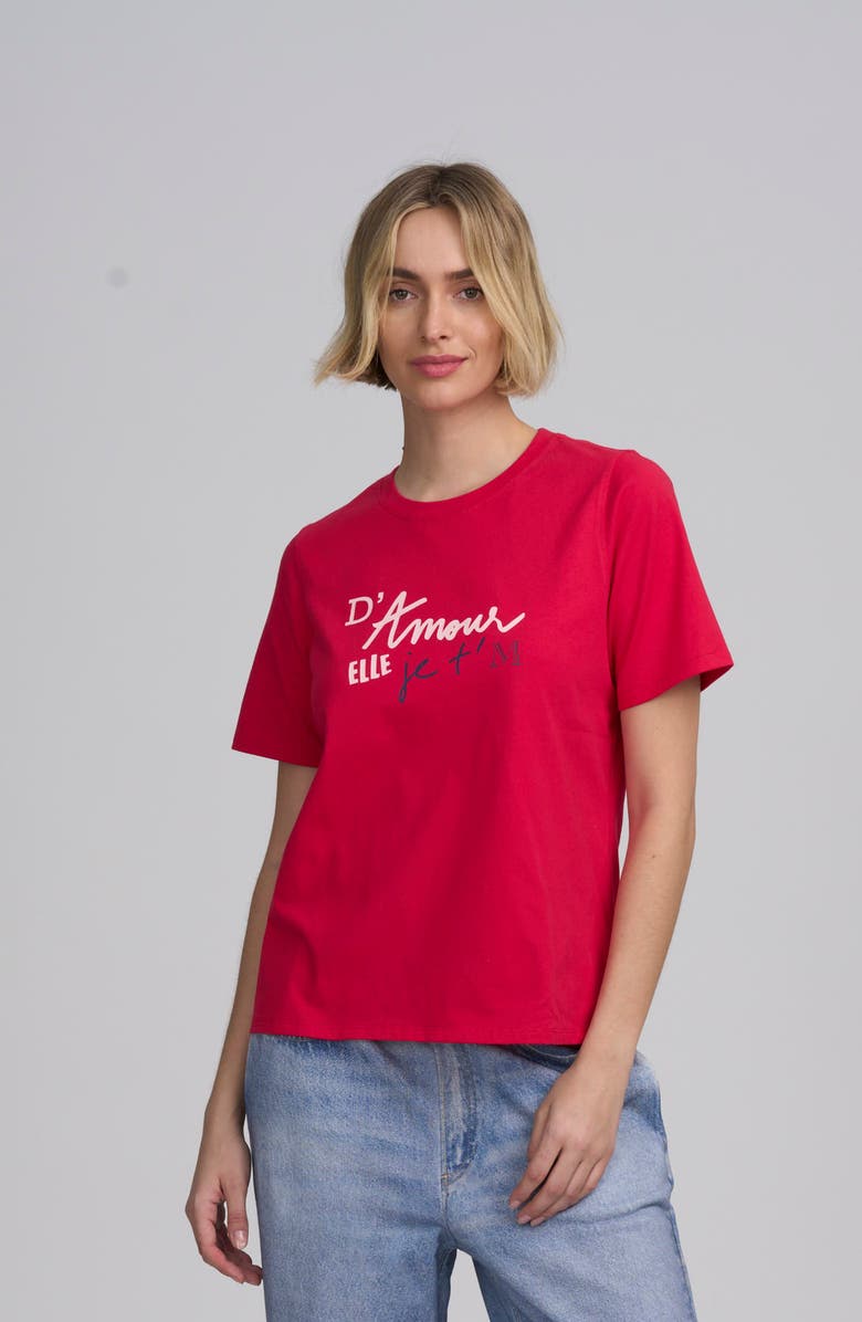 ELLE Collection Graphic Tee, Alternate, color, Red