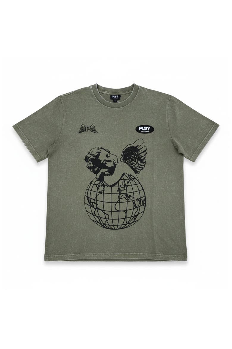 Classic Fit Graphic T-Shirt, Main, color, MATTE GREEN MINERAL WASH