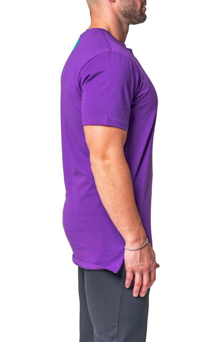 Maceoo Core Short Sleeve Henley, Alternate, color, Purple