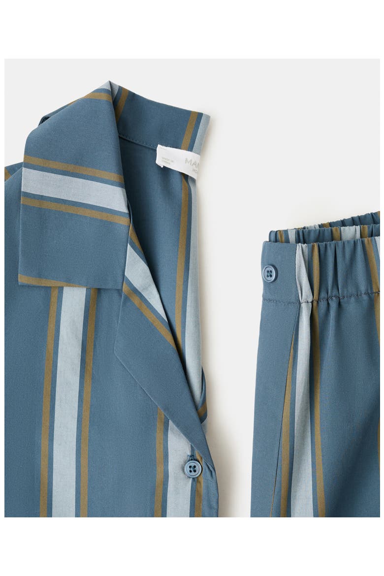 Stripe Cotton Pajama Pants, Alternate, color, TURQUOISE