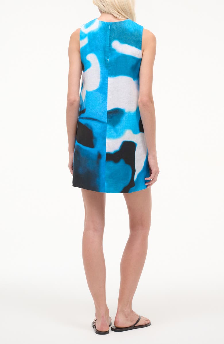 STAUD Brea Linen Dress, Alternate, color, Blue Haze