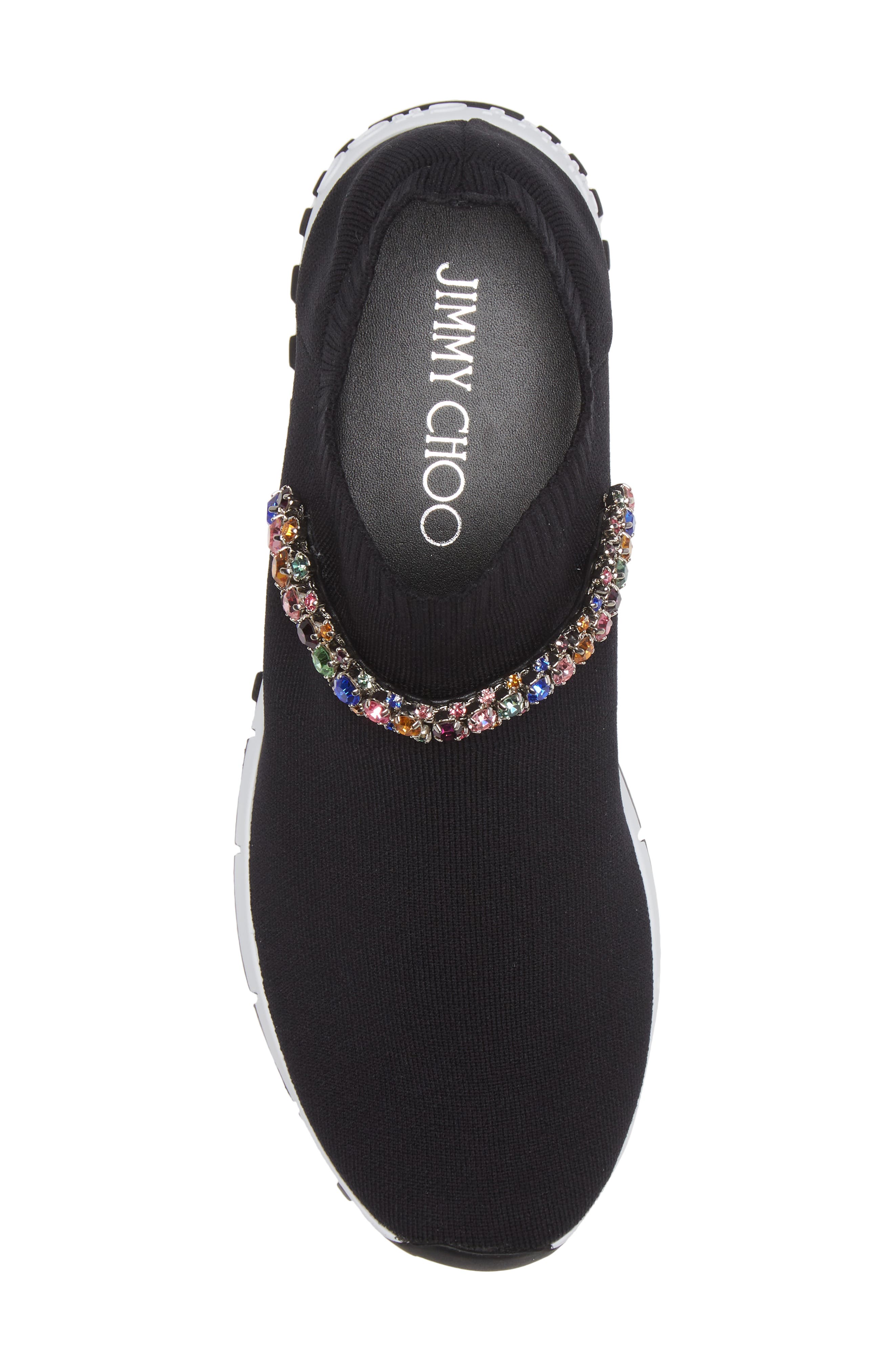 Jimmy Choo Verona Crystal Embellished Knit Sneaker, Alternate, color, 