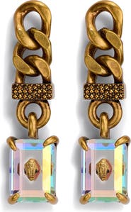 Kurt Geiger London Chain Link Crystal Drop Earrings