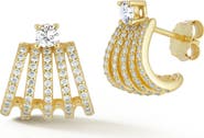GLAZE JEWELRY Moissanite Huggie Stud Earrings