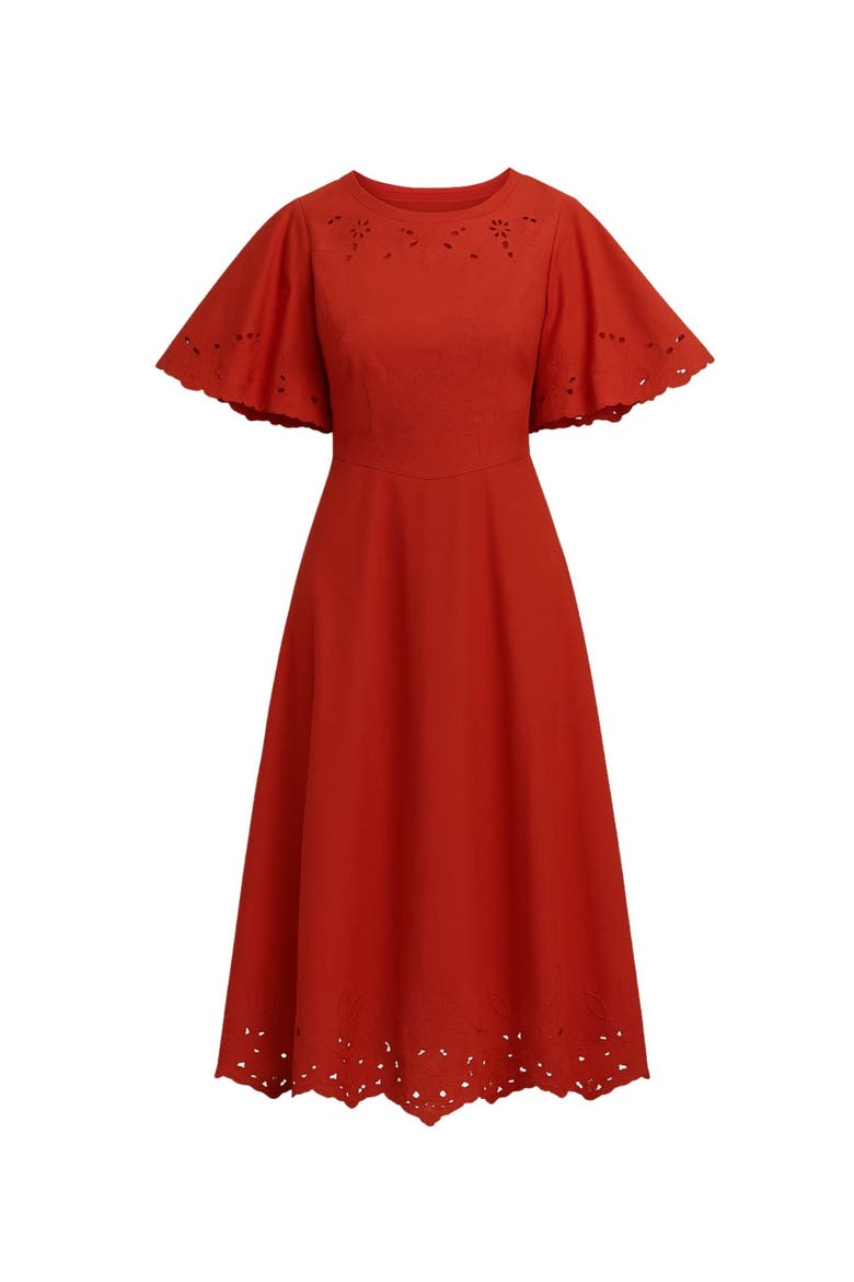 Rachelle Dress, Alternate, color, Burnt Sienna