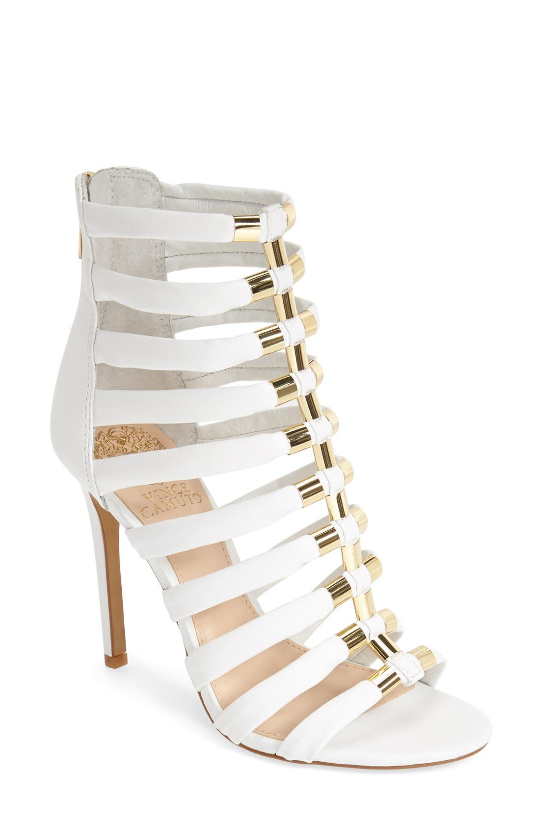 'Troy' Gladiator Sandal, Main, color, WHITE