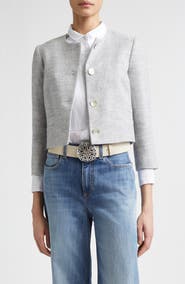 Eleventy Cotton Blend Crop Jacket