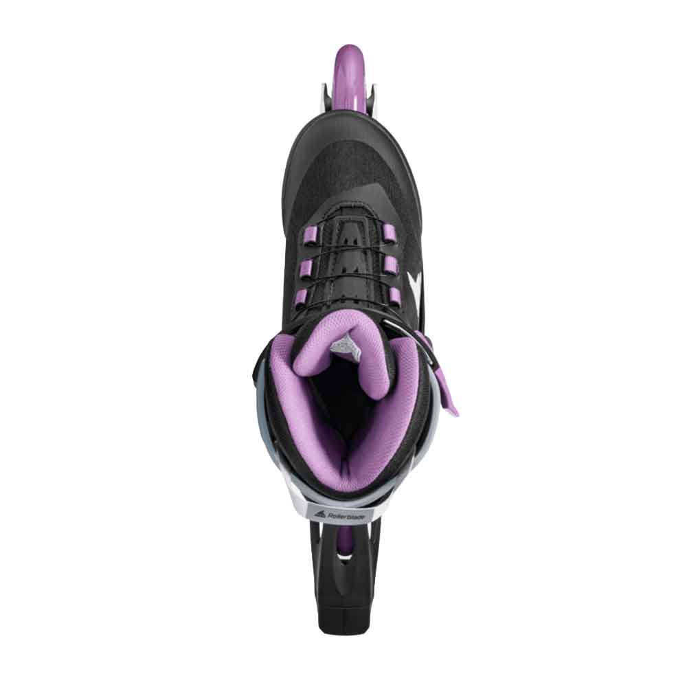 Rollerblade Macroblade 84 BOA Womens Inline Skates, Alternate, color, Black/Lavender/Blue Star