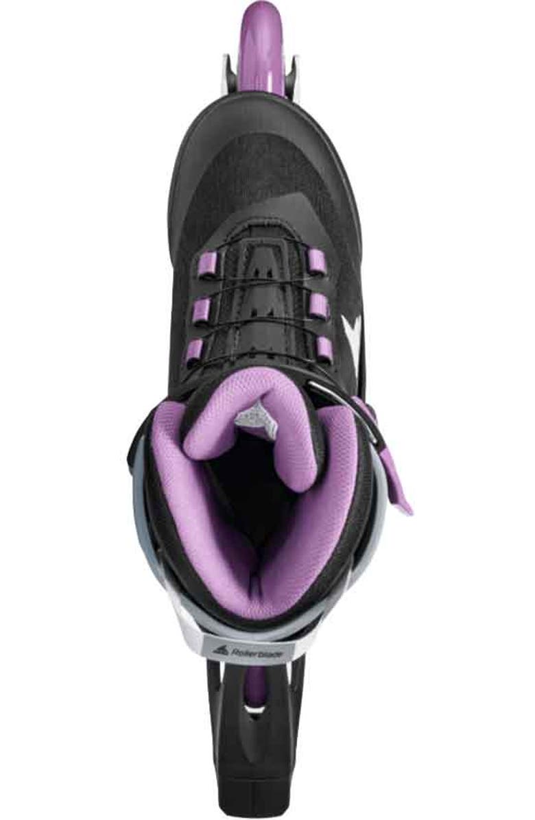 Rollerblade Macroblade 84 BOA Womens Inline Skates, Alternate, color, Black/Lavender/Blue Star
