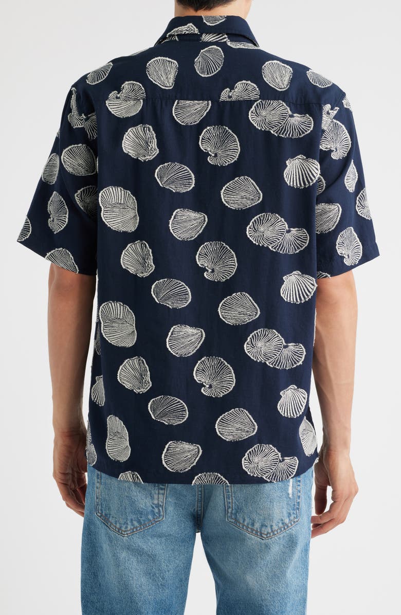 NN07 Freddy 5715 Short Sleeve Button-Up Shirt, Alternate, color, Navy Blue