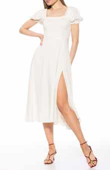 Iris Smocked Short Sleeve Midi Dress
