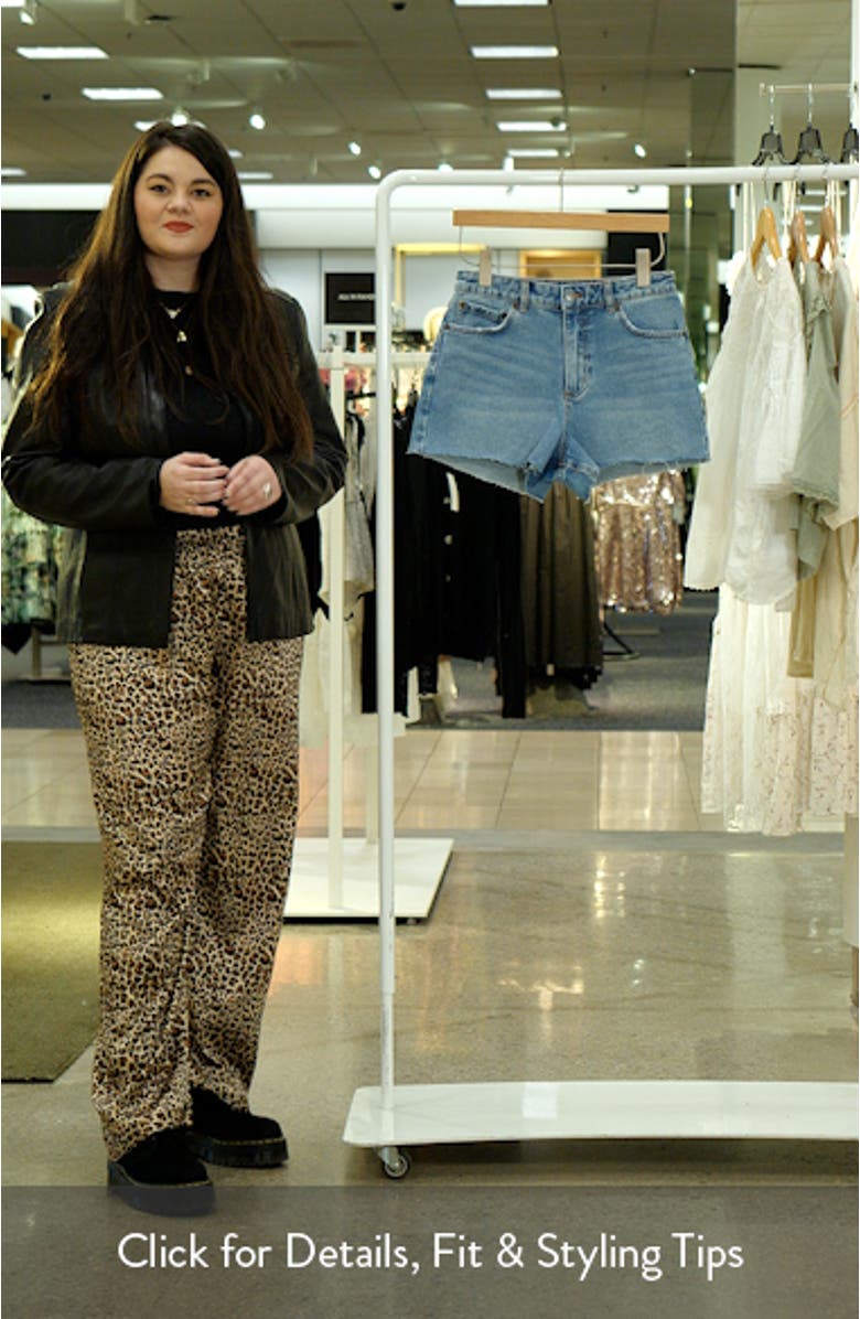 High Tides Raw Hem High Waist Denim Shorts, sales video thumbnail