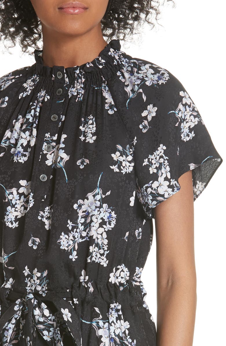 Rebecca Taylor Hydrangea Silk Dress, Alternate, color,
